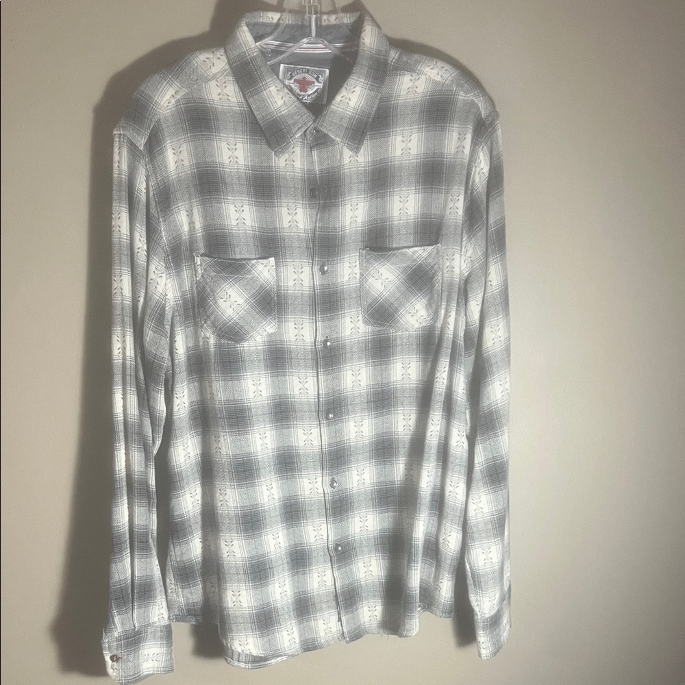 Classic Gray Checkered Men's Shirt